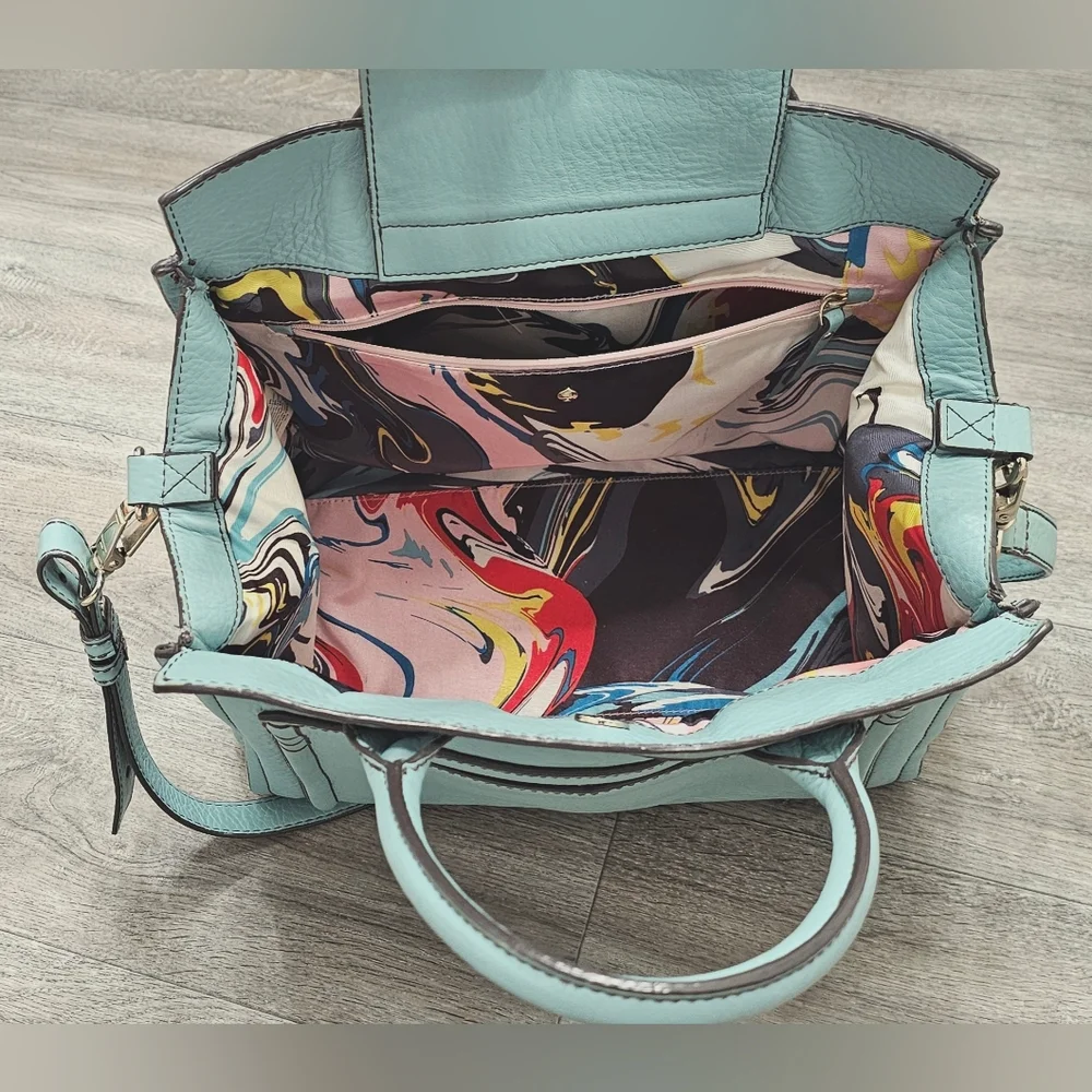 Kate Spade Blue Leather Purse/Crossbody/Work Tote